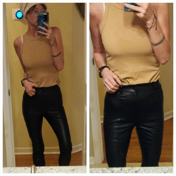 Zara Pants - Zara Faux Leather High Waist Skinny Pants Small